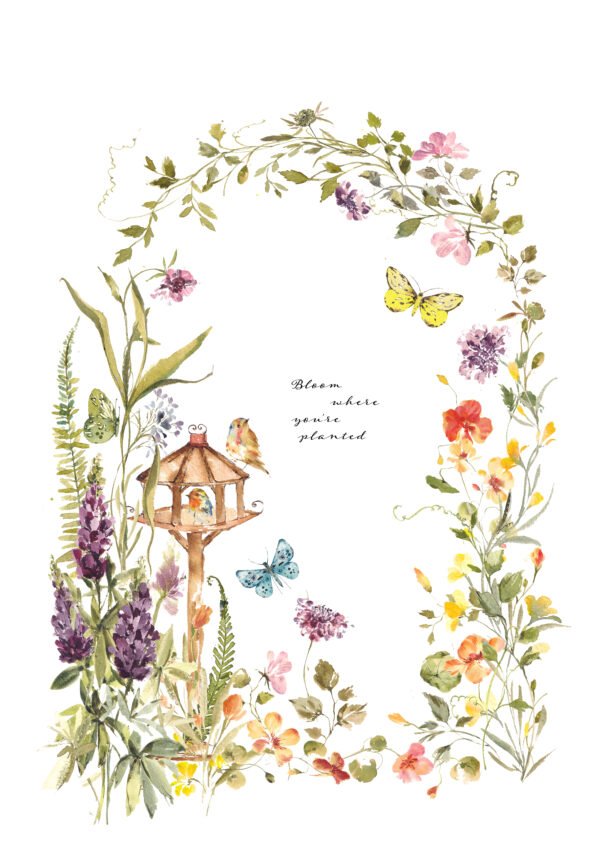 Birdhouse & Blooms